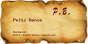 Peltz Bence névjegykártya